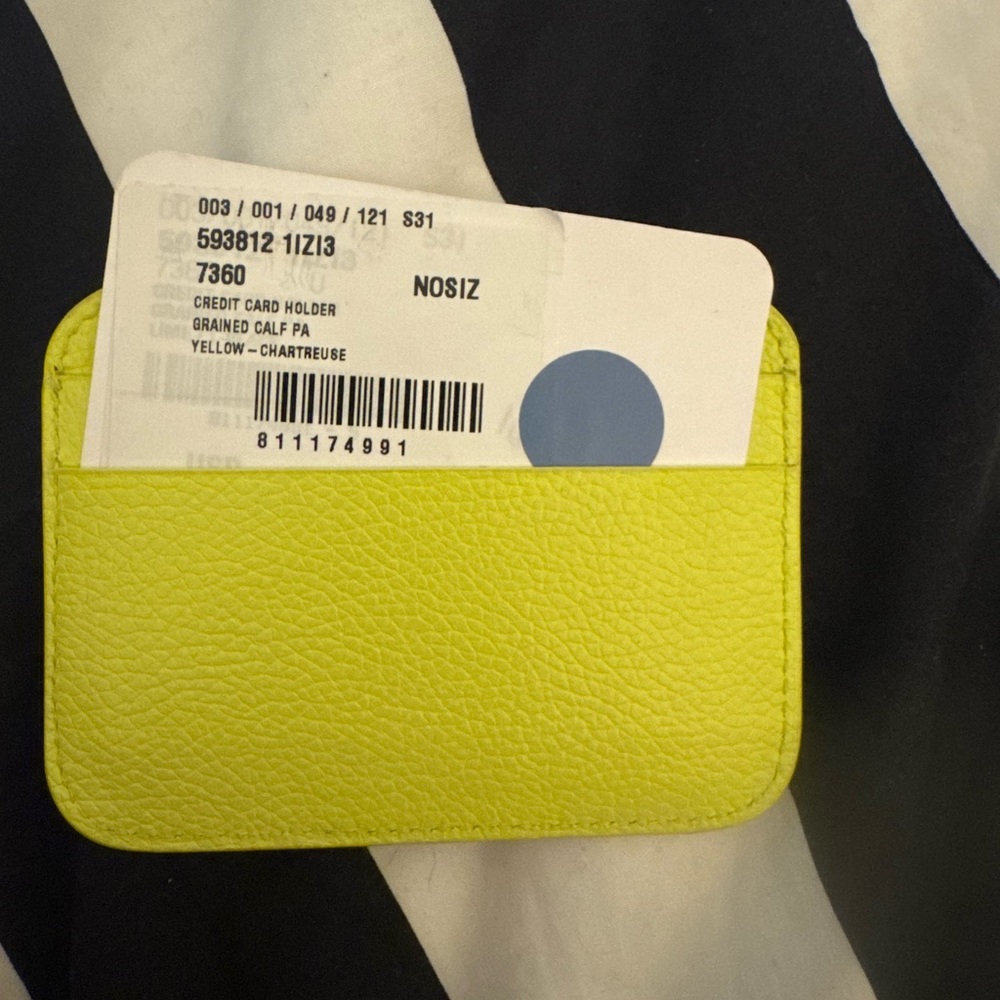 Balenciaga Chartreuse Card Holder - Picture 2 of 2